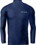 Maglia Givova Corpus 3 Lupetto Intima Elastico ML blu — maglia intima tecnica per allenamento