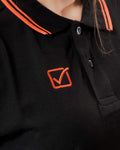 Polo Givova Cotone Piquet Action - NERO/ARANCIO FLUO