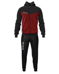 GIVOVA TUTA VISA MELANGE CON CAPPUCCIO POLARFLEECE NERO/GRIGIO SCURO MELANGE Tg. S