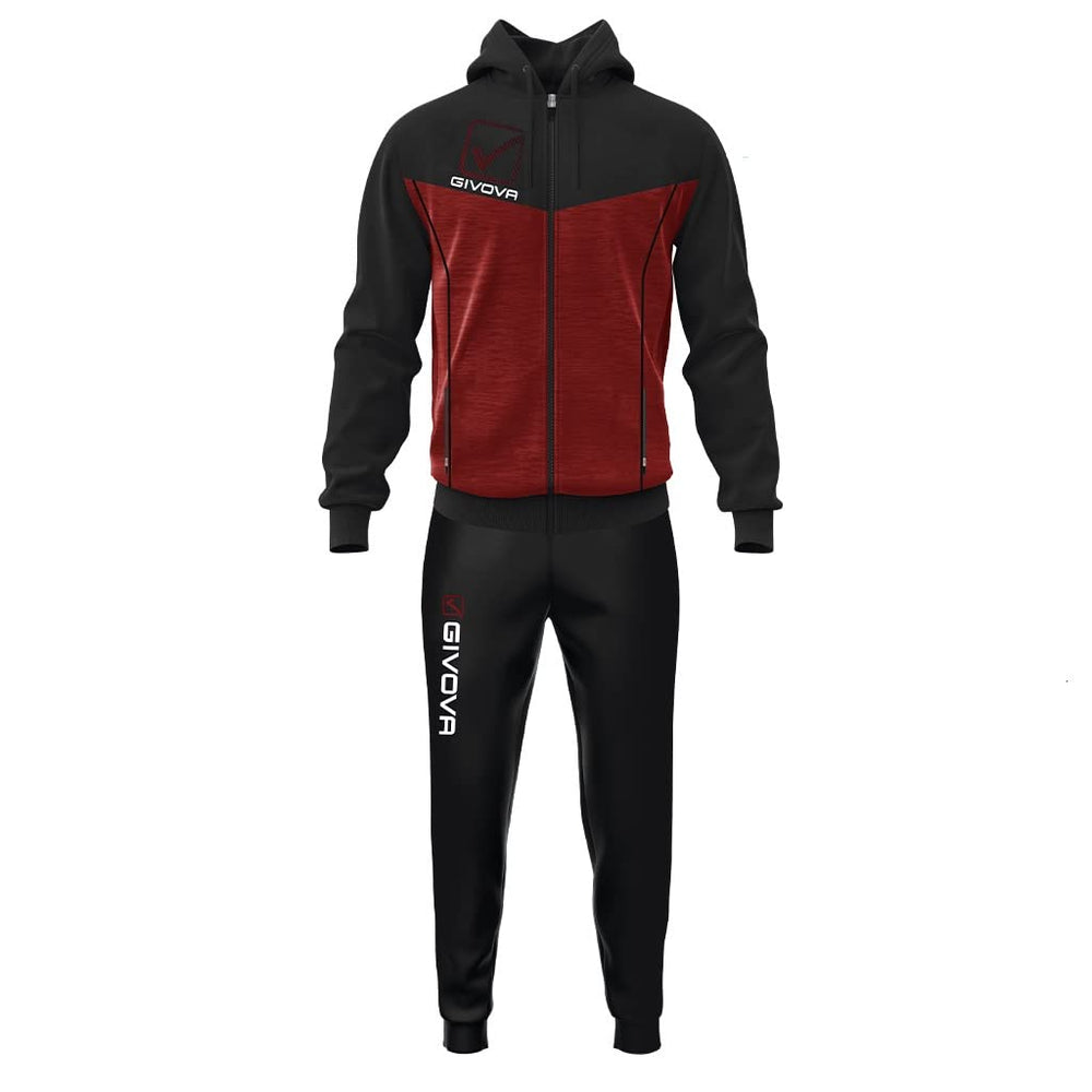 GIVOVA TUTA VISA MELANGE CON CAPPUCCIO POLARFLEECE TR018P-0810 Givova Tute Planet Sport Italia