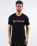 T-shirt Givova Cotone Spot nero — t-shirt sportiva in cotone