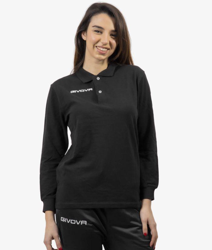 Polo Givova Cotone Piquet Winter blu in cotone piquet Givova Polo Planet Sport Italia
