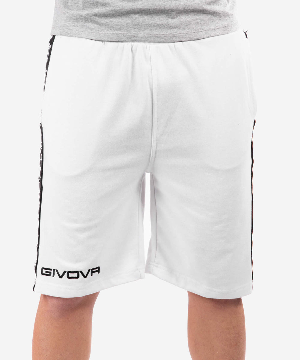 Bermuda Givova Terry Band verde militare con banda laterale Givova Pantaloncini e Bermuda Planet Sport Italia