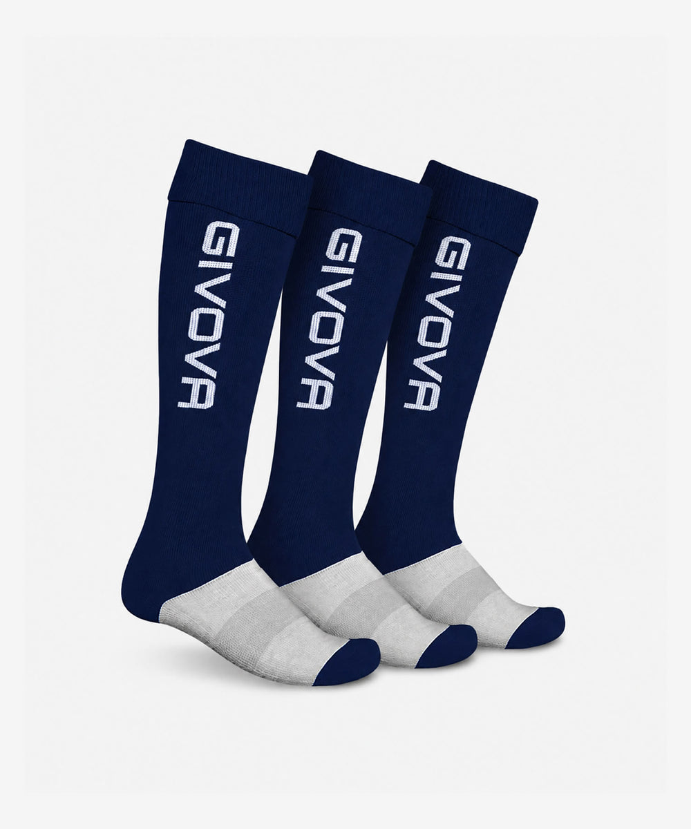 Calze Givova da allenamento blu e bianche in taglia senior Givova Calze Planet Sport Italia