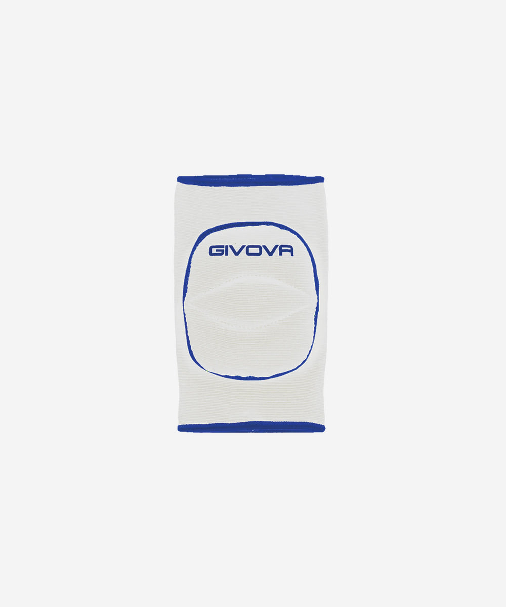 Ginocchiera Givova Light bianca e azzurra per la pallavolo Givova Protezioni Planet Sport Italia