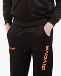 Tuta Givova Visa Fluo Triacetato - NERO/ARANCIO FLUO