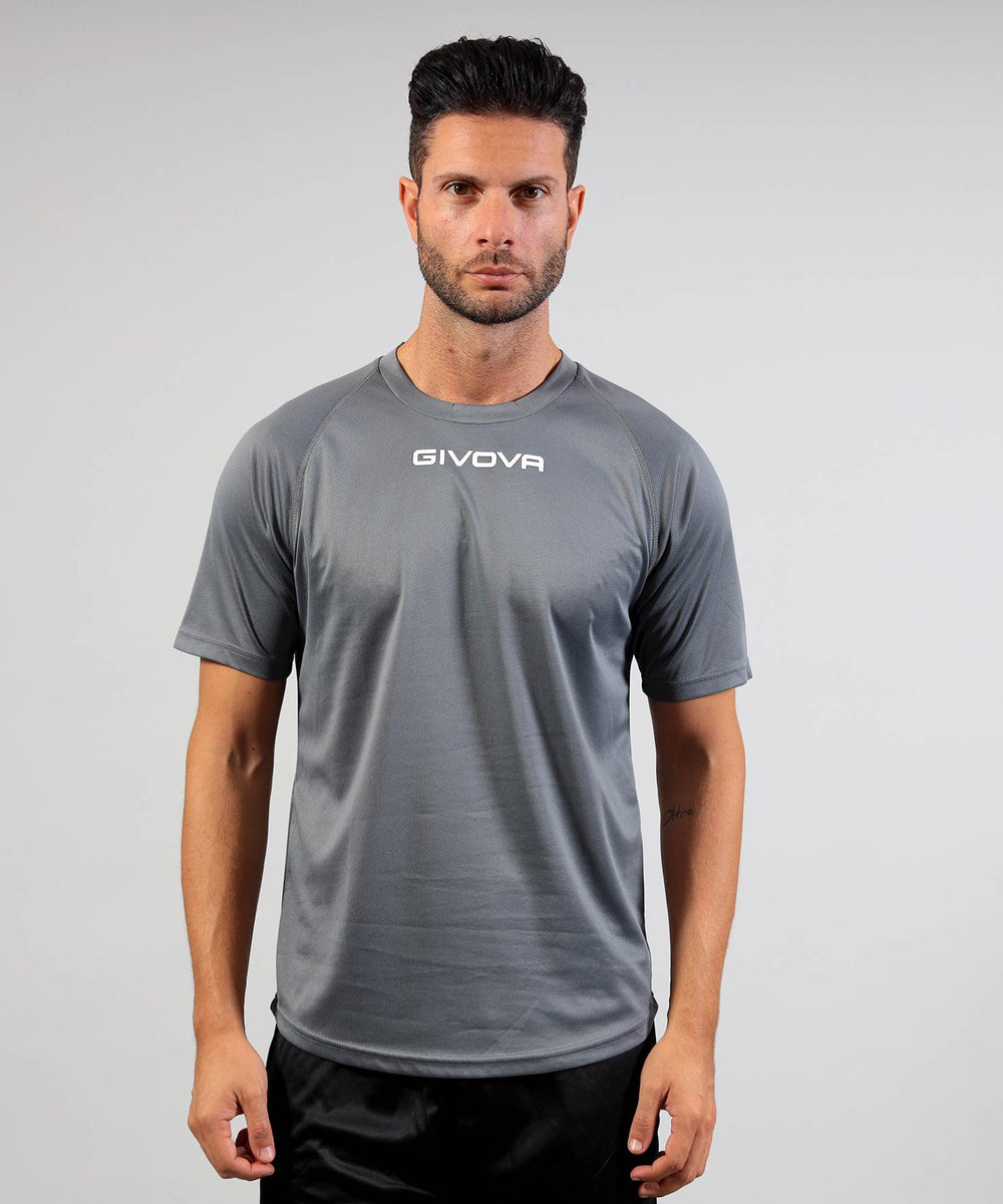 Shirt One Microforata BOY Grigio Scuro Givova Maglie e T-Shirt Planet Sport Italia