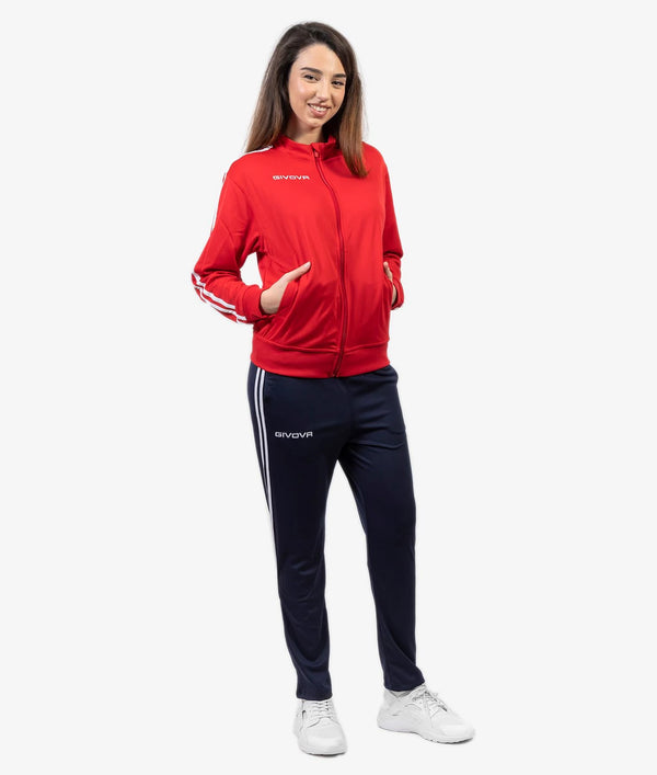 Tuta Givova Revolution Summer rosso/blu — tuta sportiva da allenamento calcio Givova Planet Sport Italia