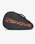 Borsa da padel Givova nera e arancio fluo in taglia unica