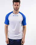 Maglia Givova Capo Interlock bianco/azzurro — maglia da gara e allenamento calcio