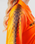Polo Givova Club - ARANCIO FLUO/NERO