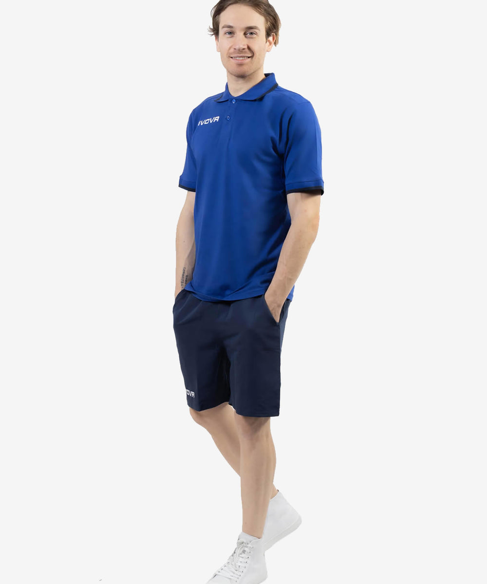 Completo Givova Kit Street rosso e blu, maglia e pantaloncino da calcio per squadre Givova Kit Planet Sport Italia