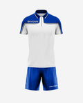 Completo Givova Kit Fast bianco e rosso, divisa da trasferta per squadre di calcio