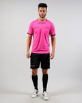 Completo Givova Kit Flag turchese e nero, maglia e pantaloncino da calcio