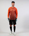 Completo da portiere Givova Kit Manchester giallo fluo e nero per il calcio