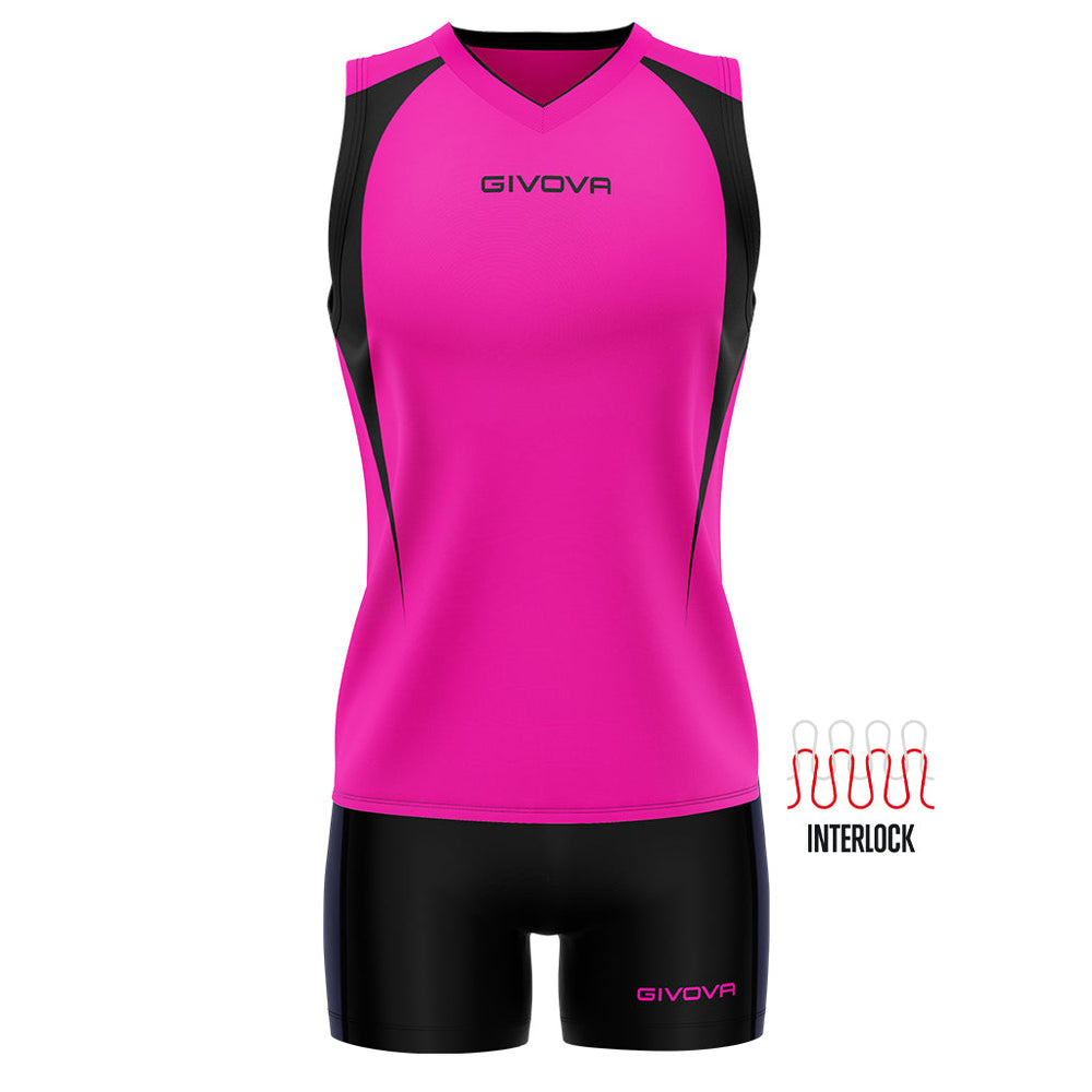 Givova Kit Volley Spike fuxia nero Givova Kit Planet Sport Italia