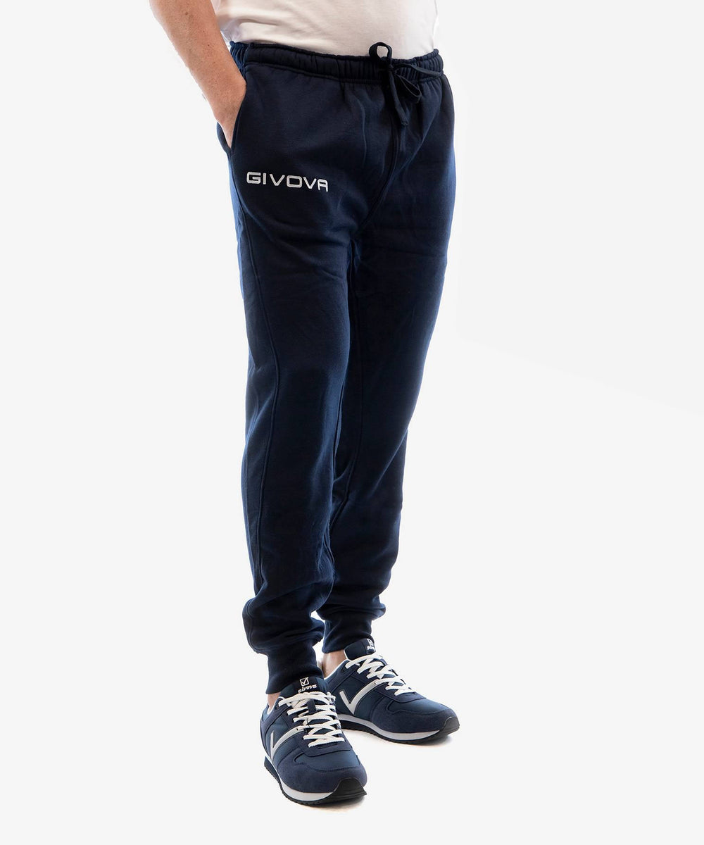 Pantalone Givova Revolution in felpa blu da abbinare alla felpa Givova Pantaloni Planet Sport Italia