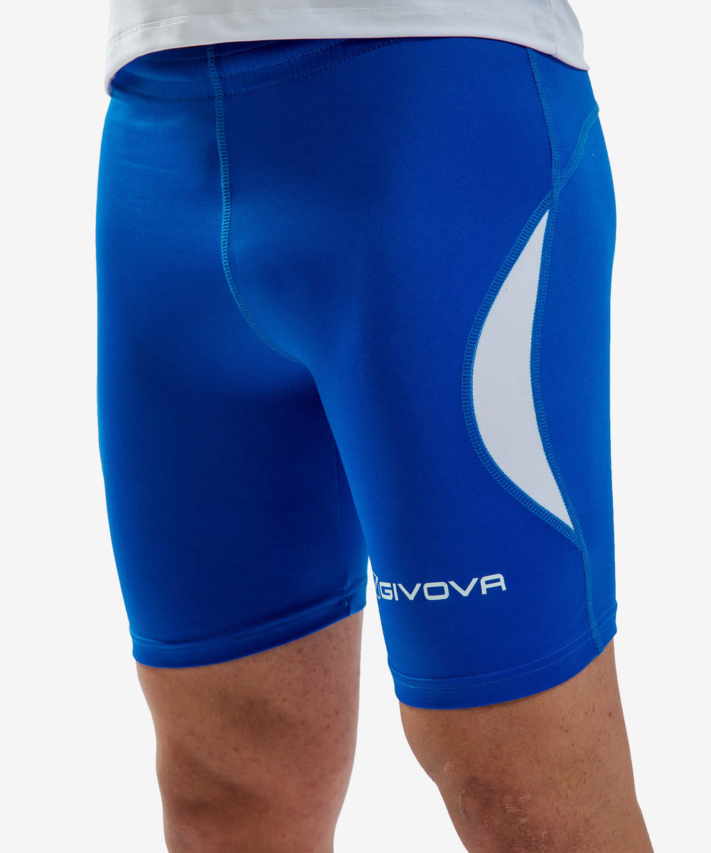 Pantaloncini Givova Running Short azzurri per la corsa su strada Givova Pantaloncini e Bermuda Planet Sport Italia