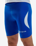 Pantaloncini Givova Running Short azzurri per la corsa su strada