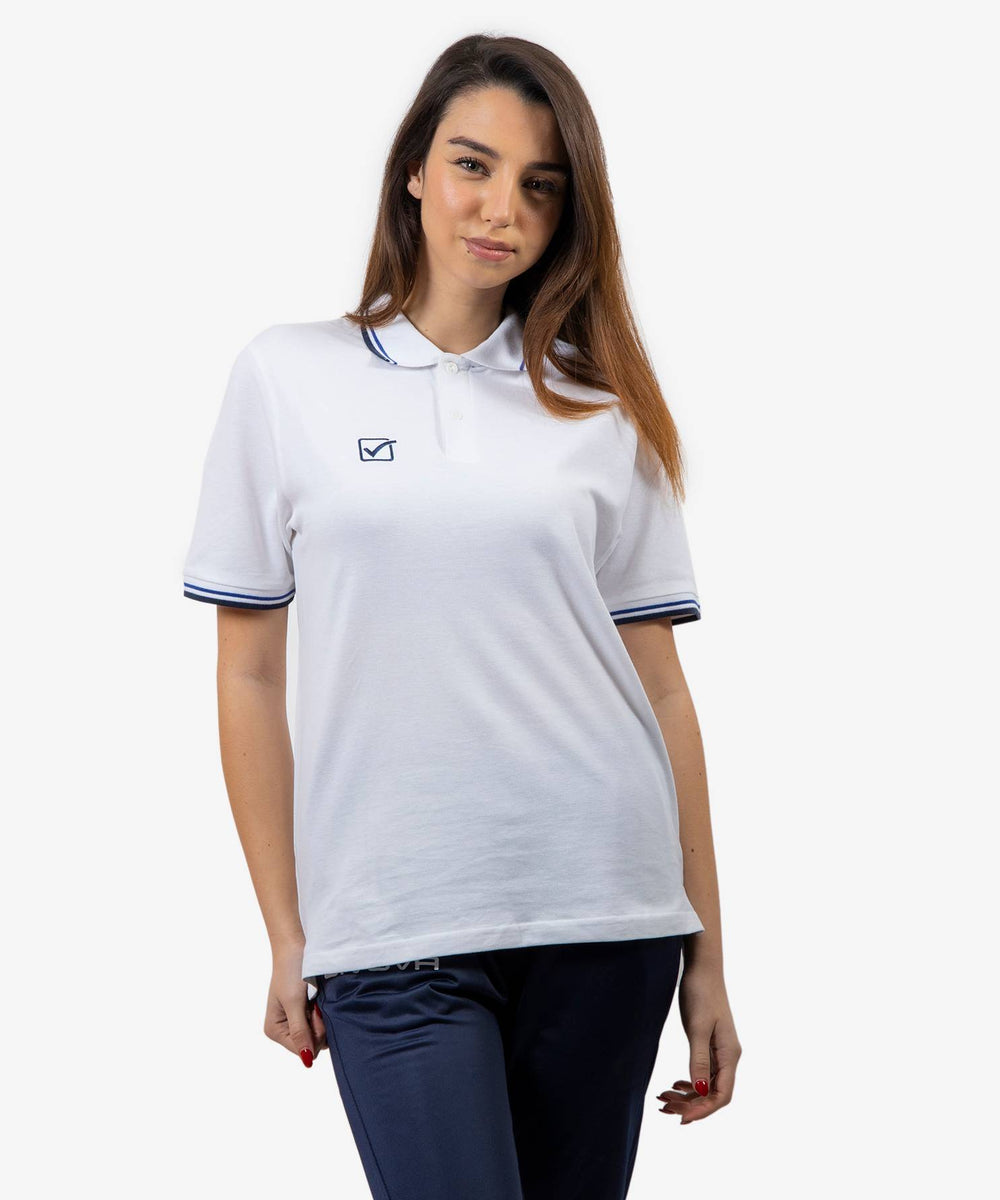 bianco blu Givova Polo Planet Sport Italia
