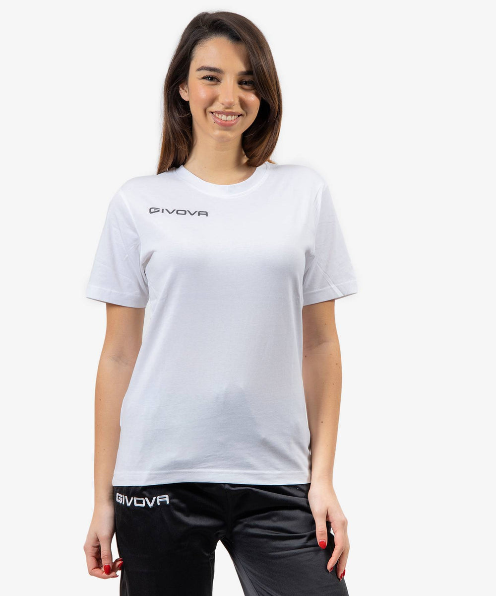 T-shirt Givova Cotone Cubo bianca in cotone da allenamento leggero Givova Maglie e T-Shirt Planet Sport Italia