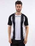 SHIRT STRIPE  M/C INTERLOCK BIANCO/NERO