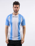 SHIRT STRIPE  M/C INTERLOCK CELESTE/BIANCO