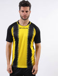 SHIRT STRIPE  M/C INTERLOCK GIALLO/NERO