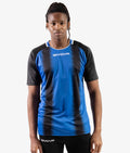 SHIRT STRIPE  M/C INTERLOCK NERO/AZZURRO