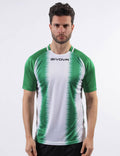 SHIRT STRIPE  M/C INTERLOCK VERDE/BIANCO