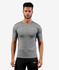 CORPUS 2 MAGLIA INTIMA  ELASTICA M/C GRIGIO SCURO MELANGE