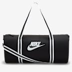Borsa Nike Heritage Duff nera e bianca, borsone da palestra Nike Borse Planet Sport Italia