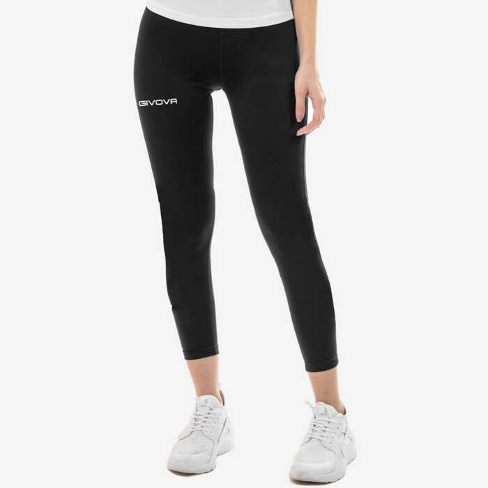 Pantalone Givova Slim nero dal taglio aderente per allenamento Givova Pantaloni Planet Sport Italia