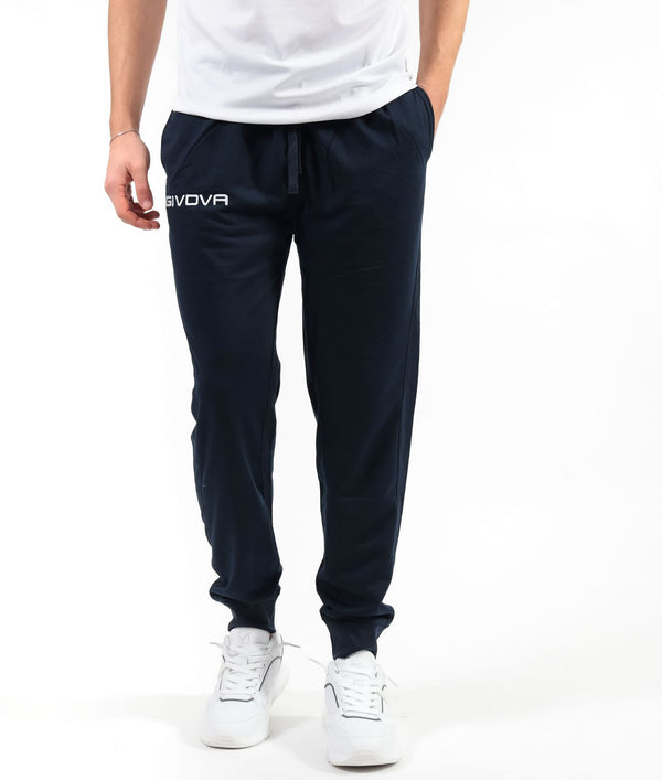 Pantalone Givova Cotone King Logo Small grigio per il tempo libero Givova Planet Sport Italia
