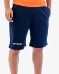 Bermuda Givova One in polarfleece blu per il riscaldamento invernale