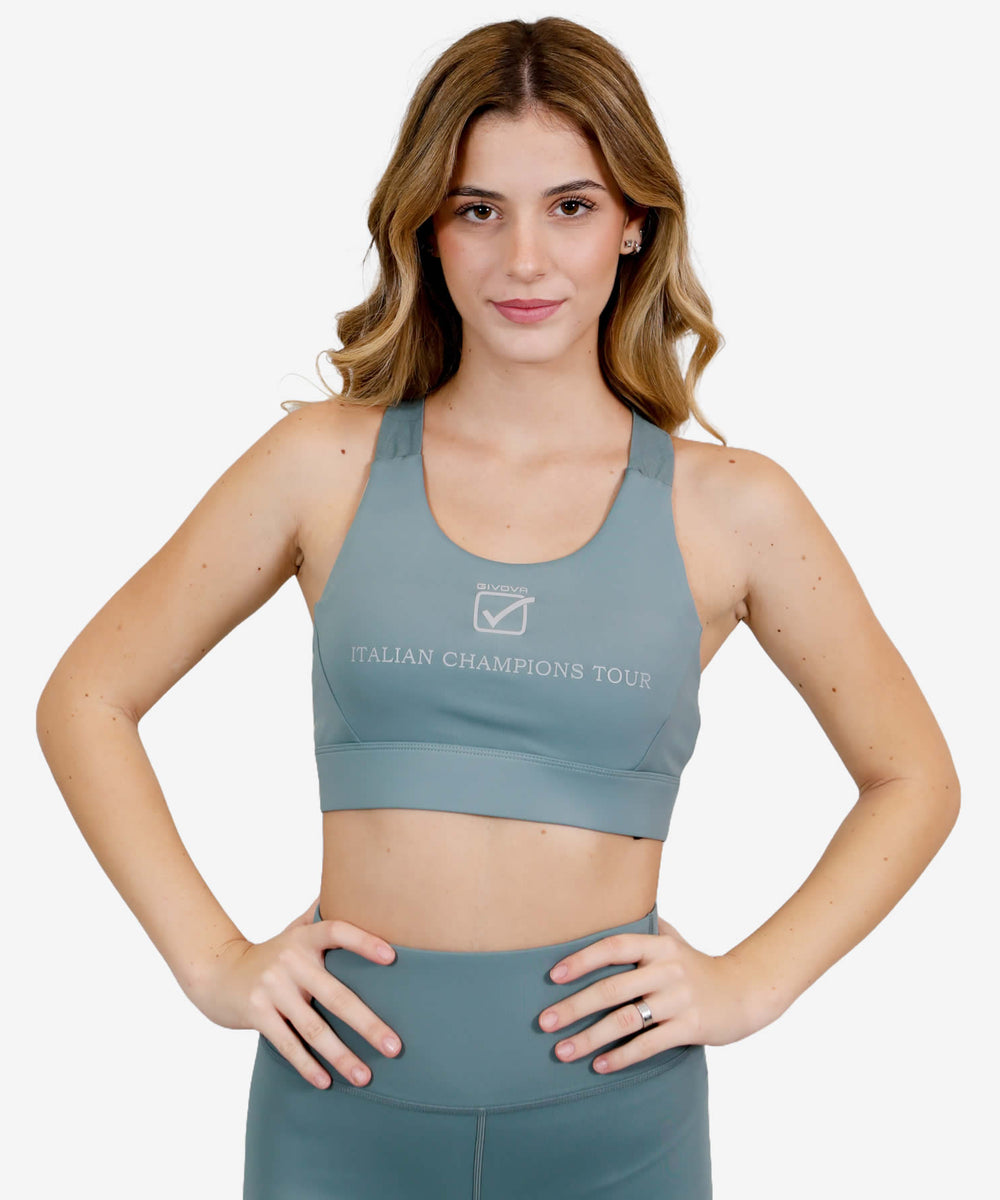 Top Givova Basic verde petrolio per la palestra e il fitness Givova Top Planet Sport Italia