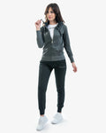 Tuta Givova King Donna Cotone Terry grigio/blu — tuta sportiva donna