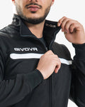 Tuta Givova One Full Zip Polarfleece - NERO/BIANCO