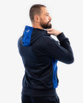Tuta Visa Melange Givova con Cappuccio Polarfleece - BLU/AZZURRO MELANGE