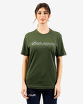T-shirt Givova Cotone Mondo verde militare/bianco — t-shirt sportiva in cotone