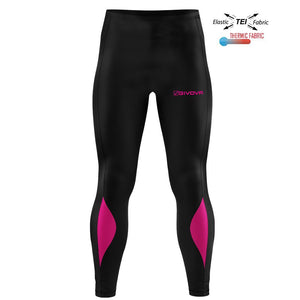 Pantalone Givova Running Long Pant - NERO/FUXIA
