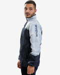 Rain jacket Givova Con Mesh Asia blu/bianco — giacca antipioggia per allenamento