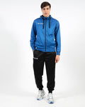 Tuta Givova King in Polarfleece (Sorrento) azzurro/nero — tuta in pile per il dopo allenamento