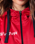 Tuta Givova King in Polarfleece (Sorrento) - ROSSO/BLU