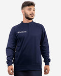 Maglia Givova Polarfleece Tecnica (Half Zip) 500 blu — maglia tecnica da allenamento
