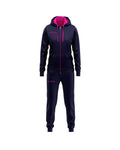 Tuta Givova King Donna Cotone Terry - BLU/FUXIA