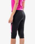 Pantalone Givova Running Pinocchietto - NERO/FUXIA FLUO