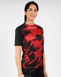 Maglia Givova Art Interlock M/C rosso/nero — maglia da gara e allenamento calcio