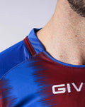Maglia Givova Shirt Stripe M/C Interlock - AZZURRO/GRANATA
