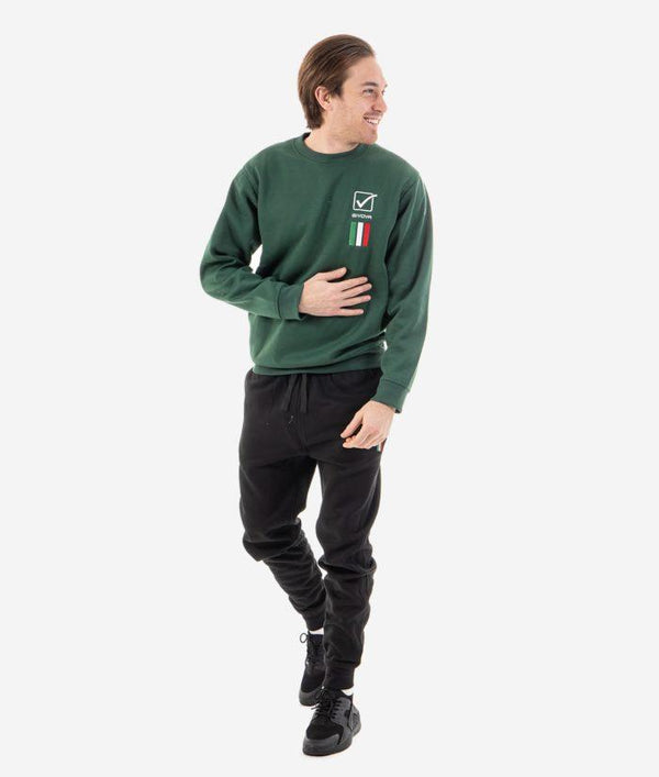 Tuta Givova Italia 100 Uomo in Felpa verde/nero — tuta in felpa per il dopo allenamento Givova Planet Sport Italia